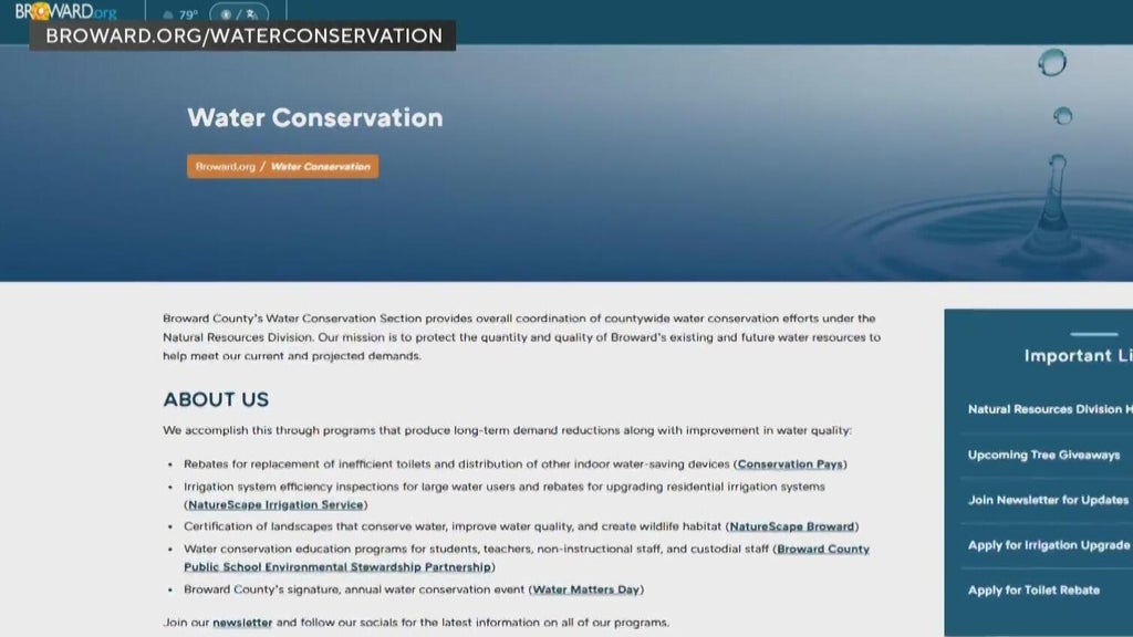 Miami-Dade, Broward prioritizing water conservation by offering rebates, free products — CBS Miami, Key Biscayne Real Estate news