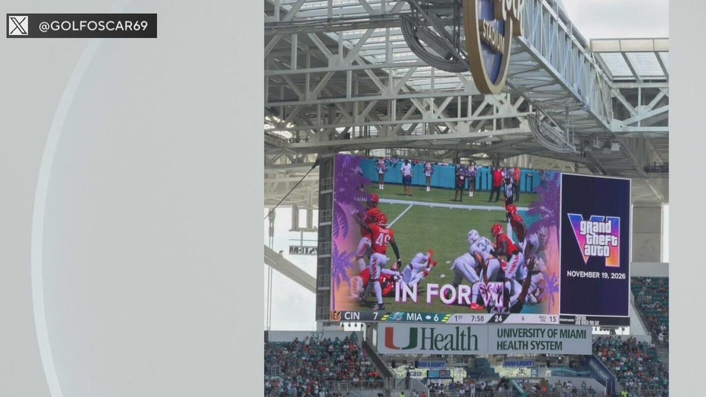 GTA VI makes appearance at Hard Rock Stadium — CBS Miami, Key Biscayne Schools news