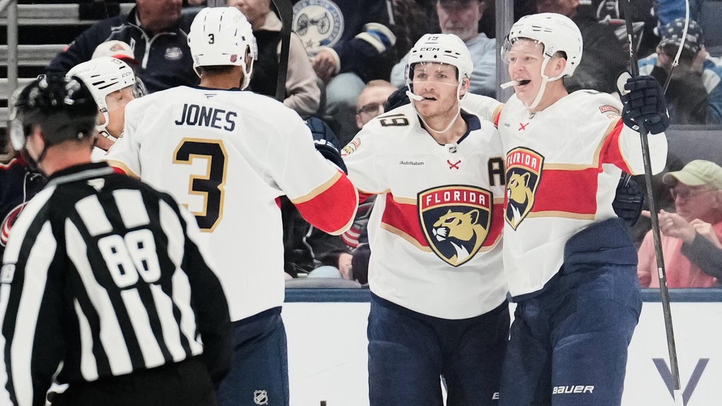 Brady Tkachuk's hat trick, Matthew Tkachuk's five assists lead Panthers past Blue Jackets 7-3 — CBS Miami, Key Biscayne Real Estate news