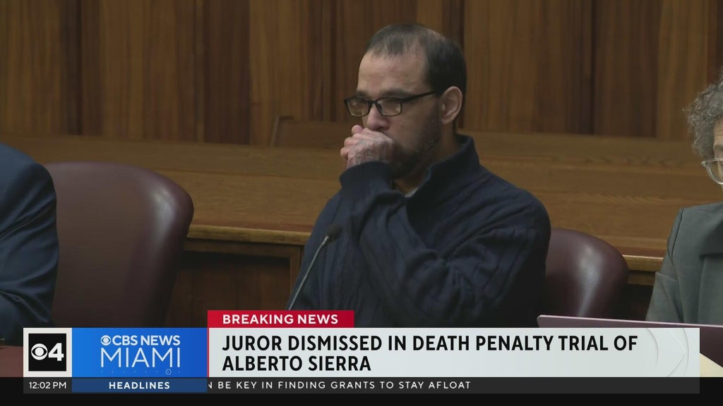 Juror in Alberto Sierra death penalty trial dismissed — CBS Miami, Key Biscayne Community news