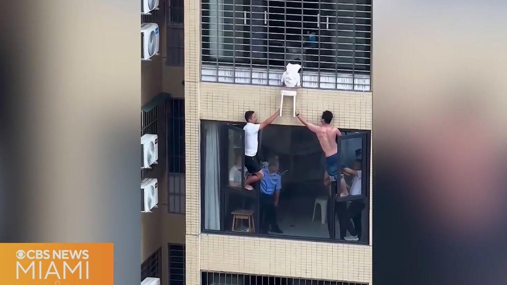 Video shows 3-year-old dangling from 12th-floor window in China — CBS Miami, Key Biscayne Community news