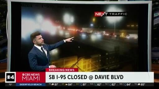 Southbound I-95 shut down near Fort Lauderdale after crash with reported injuries — CBS Miami, Key Biscayne Community news