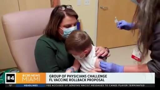 Florida doctors challenge state’s plan to roll back vaccine requirements — CBS Miami, Key Biscayne Health news